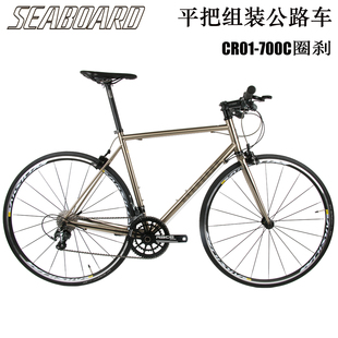 Seaboard云岸CR01平把公路组装自行车700C复古钢架20速4700套件
