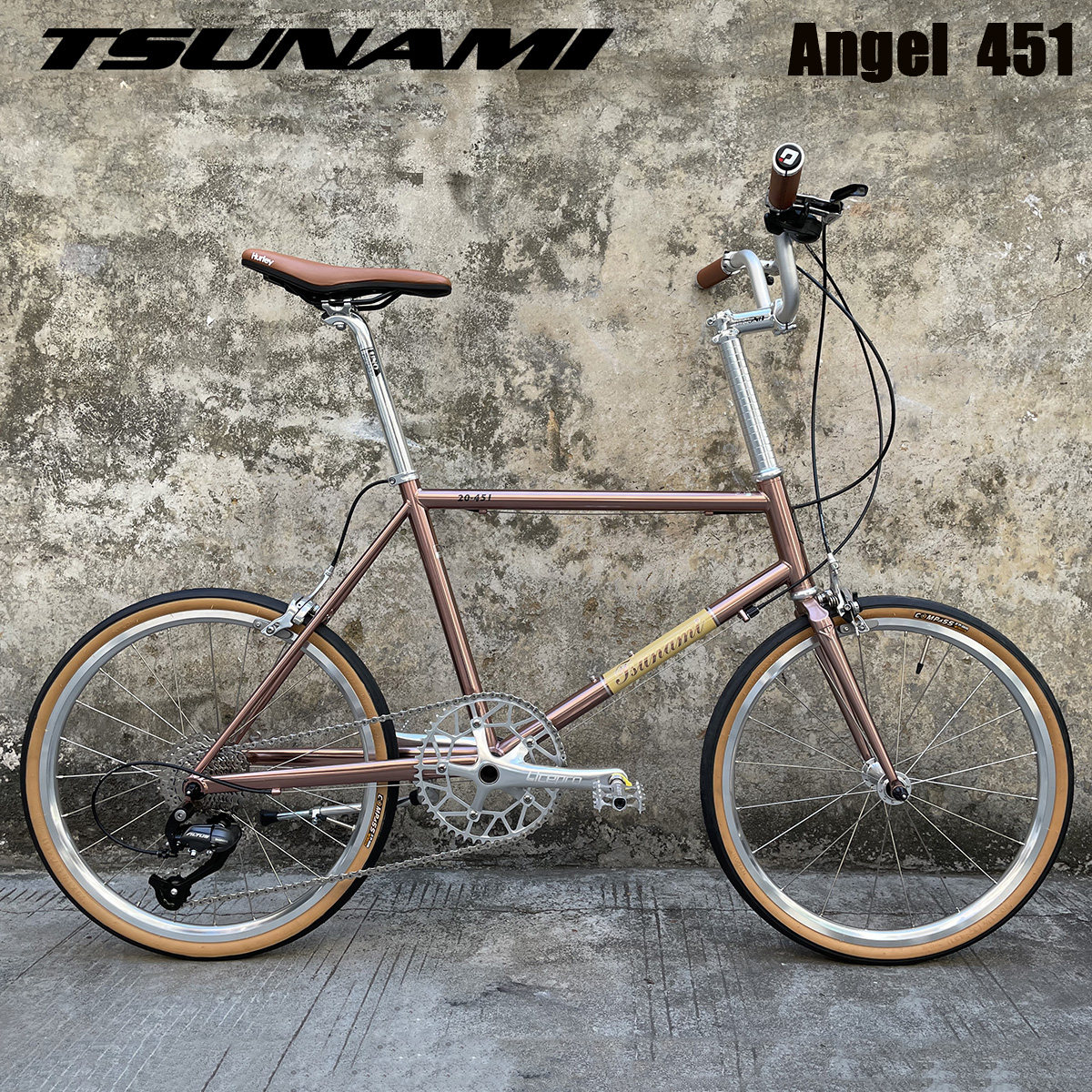 tsunami海啸diy复古自行车城市车通勤运动451小轮小跑车轻便变速