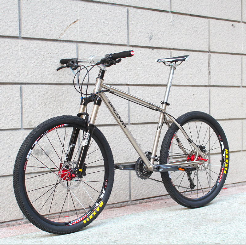 Paloma普拉玛520拉丝银色钢架组装车DIY定制27S速油刹山地自行车