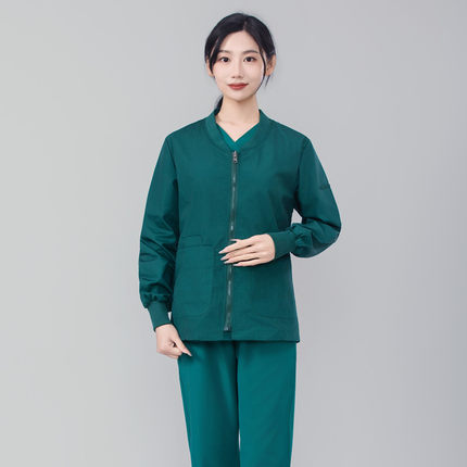 手术室护士上衣长袖医生工作服加厚刷手衣巡回手术服外套