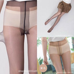 袜隐形裸感纯欲超薄款 高透黑丝丝滑丝袜档连裤 夏季 袋装