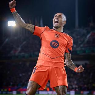 26巴萨欧冠第二客场球衣佩德里亚马尔莱万拉什福德德容短袖足球服