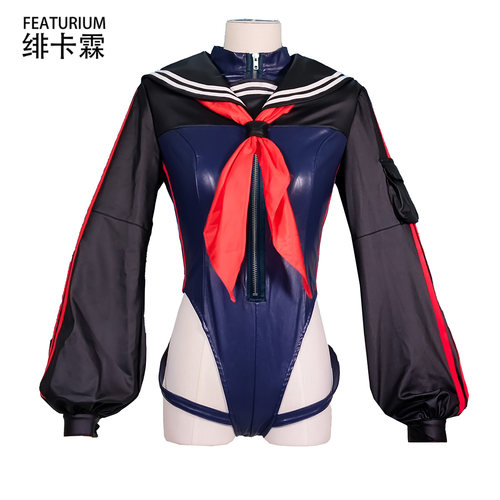绯卡霖 [CW.都卫学士官] 漆皮战术风水手服JK连体衣 FEATURIUM