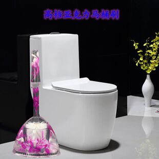 创意水晶马桶刷日式厕所刷亚克力马桶刷套装装饰花瓣注水厕刷包邮