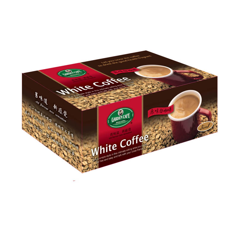 台湾进口展佳Garden cafe花园白咖啡榛果味原味无蔗糖 速溶三合一