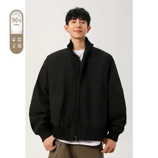 90%白鸭绒美式飞行员羽绒服男士cleanfit高级感痞帅短款夹克外套