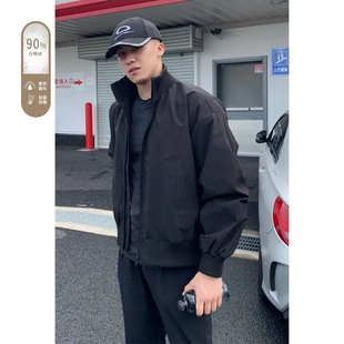 90%白鸭绒美式飞行员羽绒服男士cleanfit高级感痞帅短款夹克外套