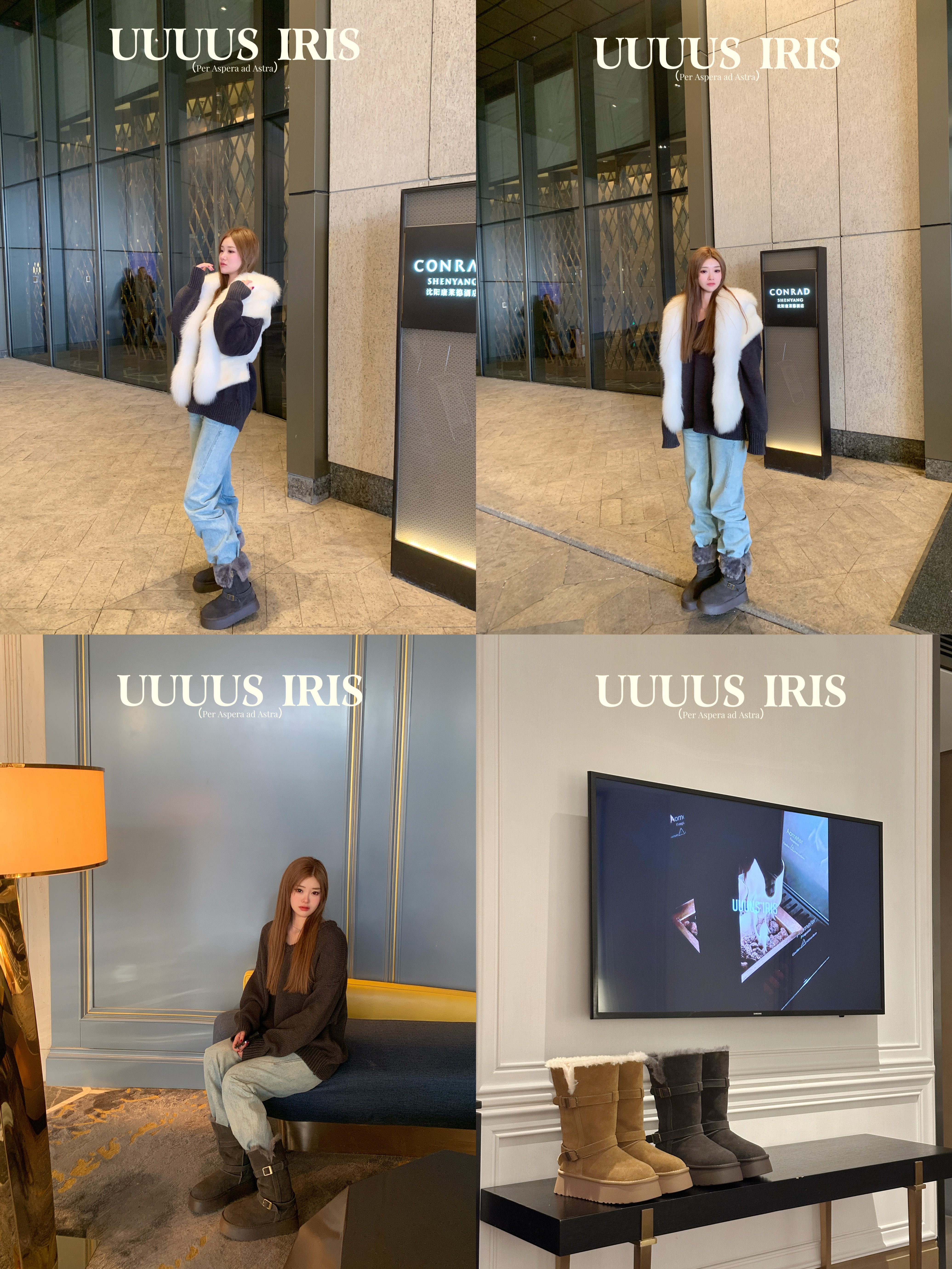 Uuuus【零下初雪】新款高筒加厚羊毛雪地靴翻边两穿皮带扣棉靴女,女鞋,时尚雪地靴,淘宝优惠券,粉丝福利购,淘宝优惠卷