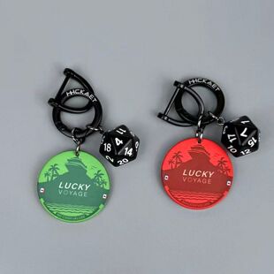 Lucky Voyage加纳利绿幸运陶瓷筹码车钥匙扣启航高级感包包挂件