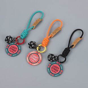 LuckyStrike好彩筹码汽车钥匙扣挂饰件美式复古幸运jackpot777