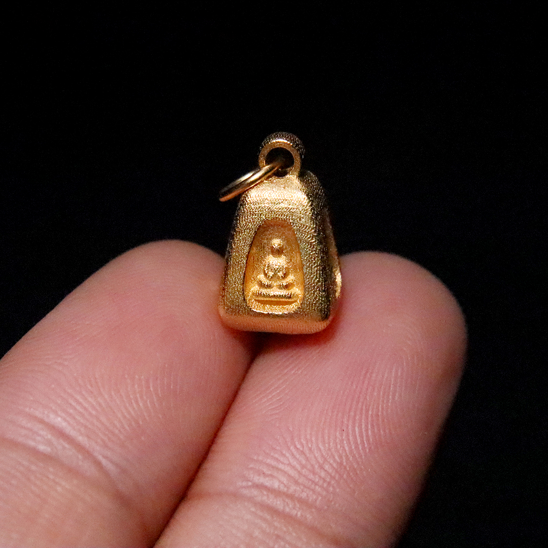 银镀金纯银925四面佛无相佛侧挂提溜挂件项链手串编绳diy文玩配饰