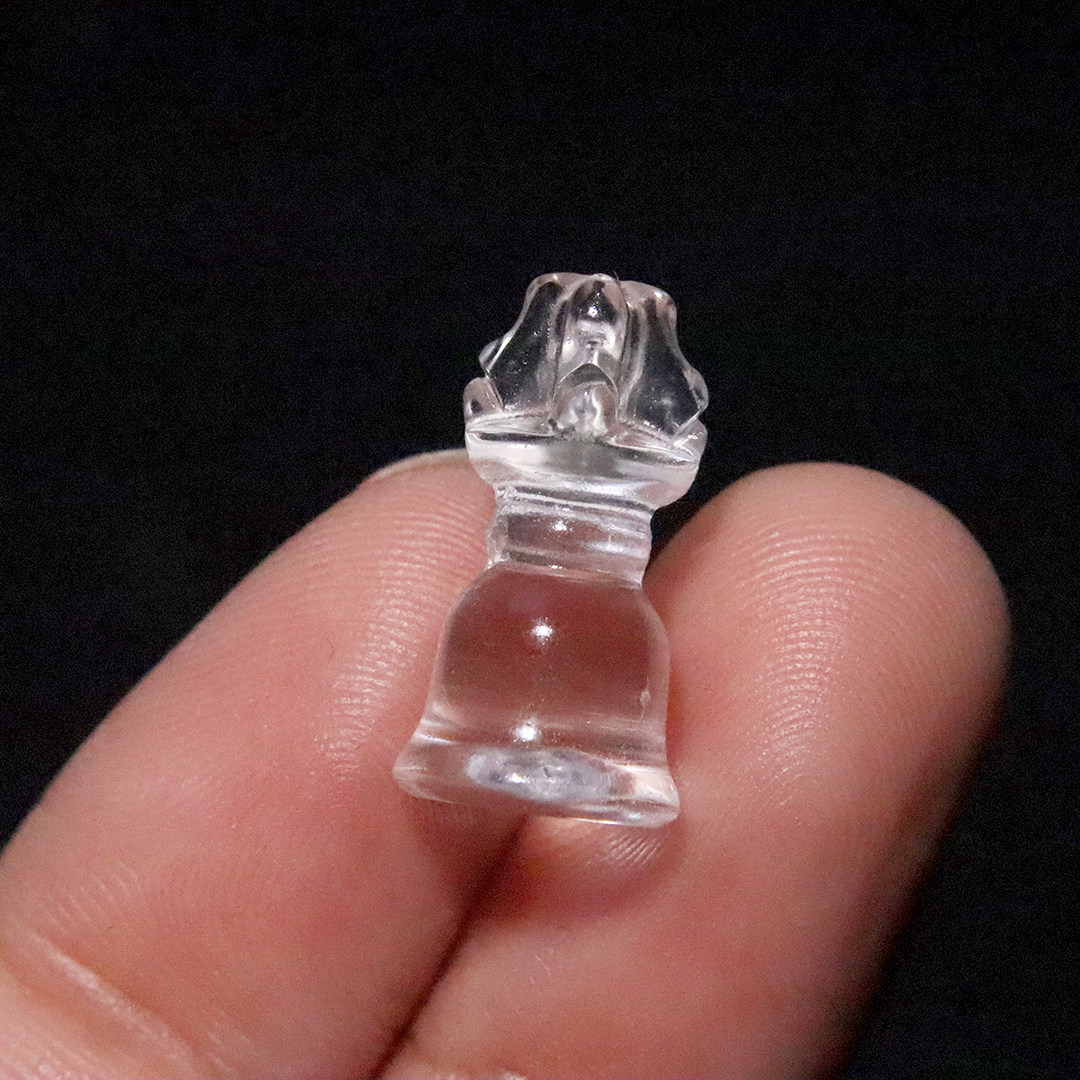 天然白水晶降魔杵背云隔珠吊坠菩提手串项链挂件饰品diy文玩配饰