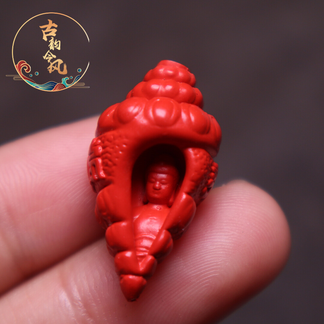 挂件文玩配饰原矿朱砂小挂件