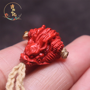 保真天然原矿朱砂红砂龙头三通佛头金刚星月菩提手串长串diy配饰