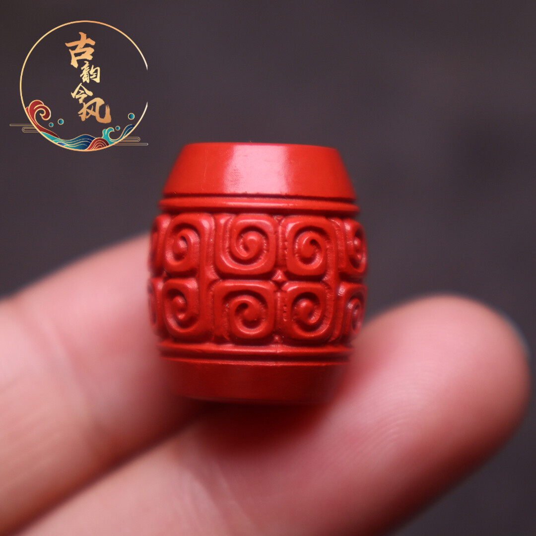 保真朱砂散珠顶珠diy饰品