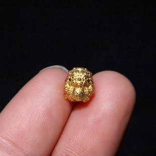 999足银纯银镀金招财貔貅隔珠手链菩提手串编绳diy文玩配饰