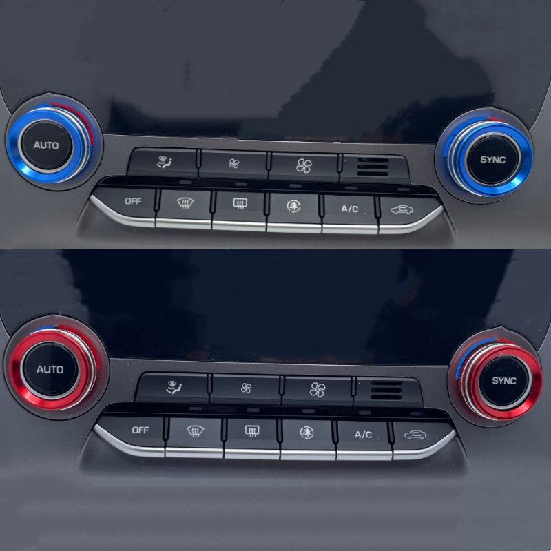 适用于现代17-19款名图空调旋钮圈AC风口中控开关按键装饰防护套