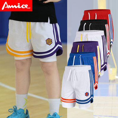 儿童运动美式四分裤篮球短裤