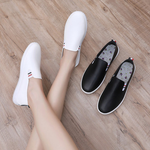 黑色皮面女鞋镂空百搭