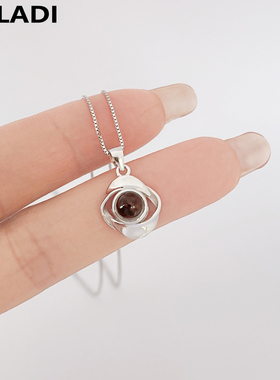 铂蓝蒂S925纯银盒子链女玫瑰投影