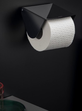 德国进口 Doven系列厕所浴室经典黑白色金属壁挂纸巾架卷纸架极简