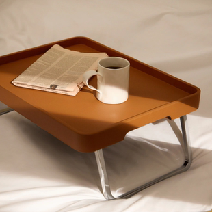 意大利进口 col系列手工皮革奢华餐具托盘家用早餐杯具收纳盘折叠
