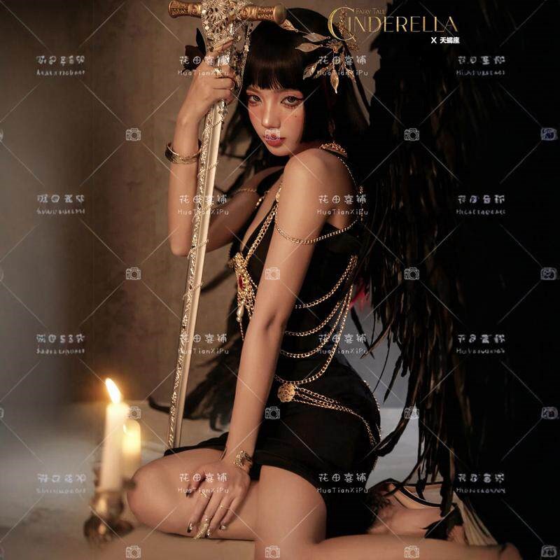 COS动漫暗黑精灵万圣节舞台演出服埃及艳后写真 2026照相馆拍照礼