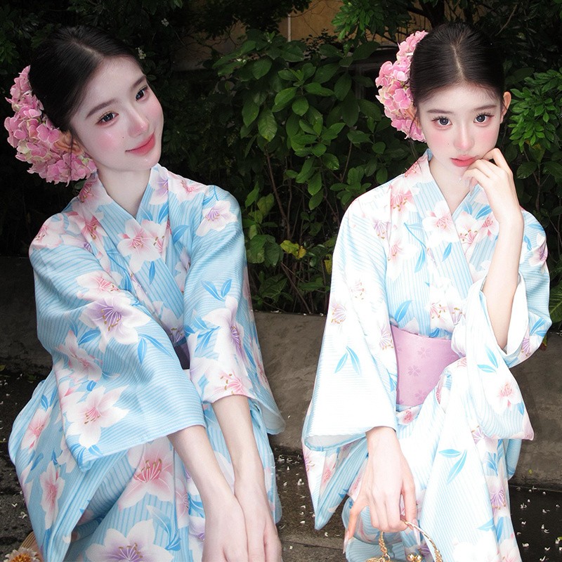 和服女新款改良传统学生中国风夏季浴衣神明少女日系外景写真摄影