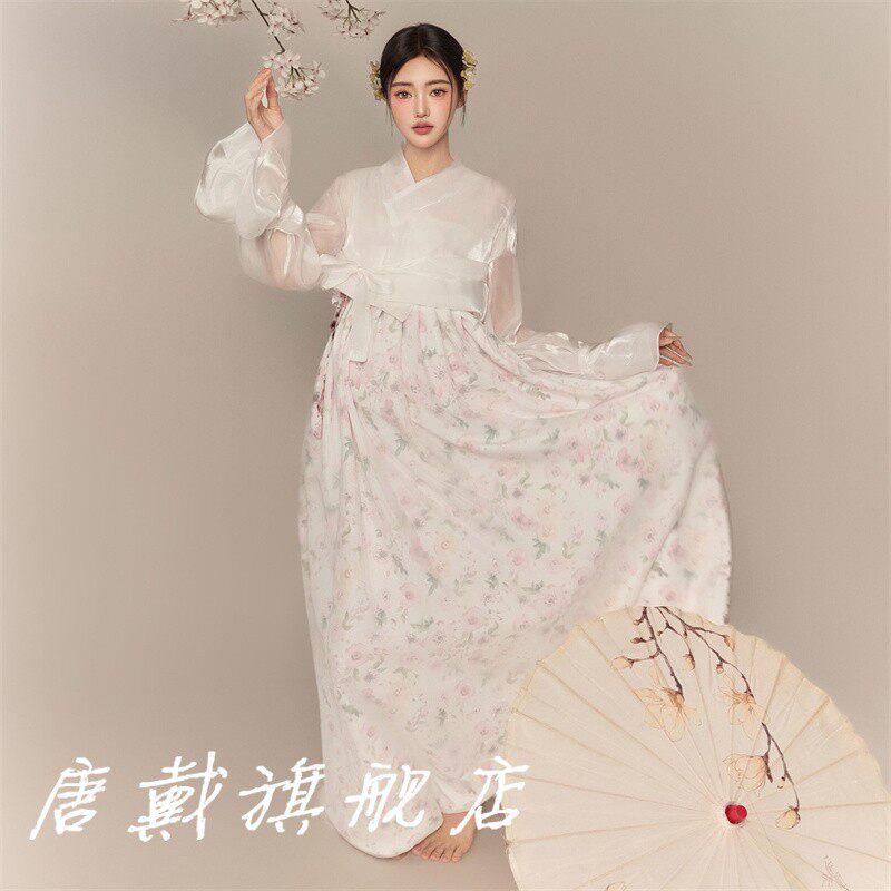 春秋影楼孕妇拍照朝鲜族服装韩服宫廷礼服古装女旅拍写真套装