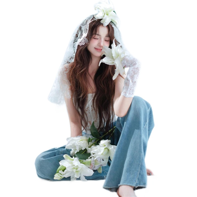 2025新款影楼法式高级感主题牛仔少女私房个人肖像艺术照摄影服装