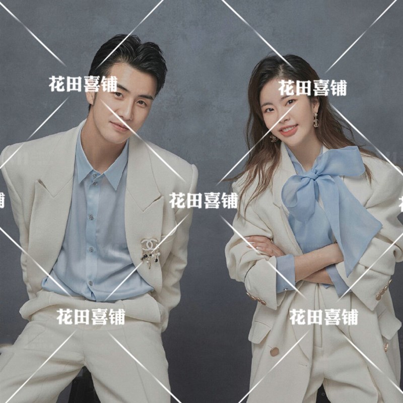 影楼新款婚纱主题摄影服装  嘻哈时尚潮牌西装情侣写真拍照西服