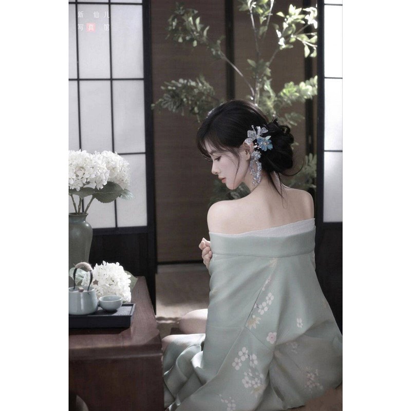 新款神明少女和服影楼新款改良个人和服连衣裙艺术照写真摄影服装