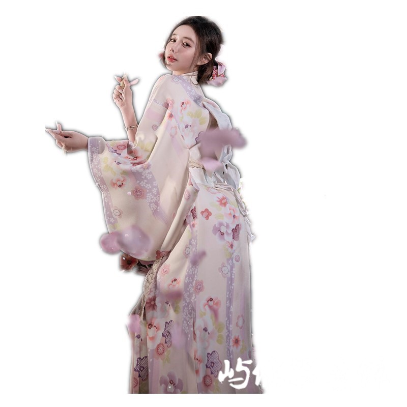 影楼新款樱花少女粉色日式传统改良和服小清新时尚艺术写真摄影服