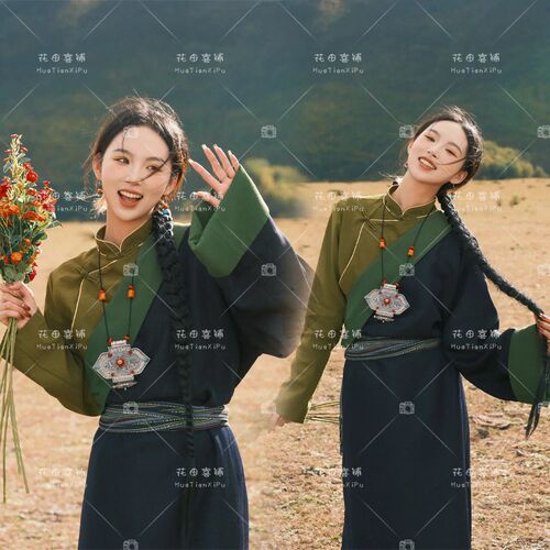 2025新款藏族藏袍藏服云南旅拍写真服装藏装女款民族藏式西藏
