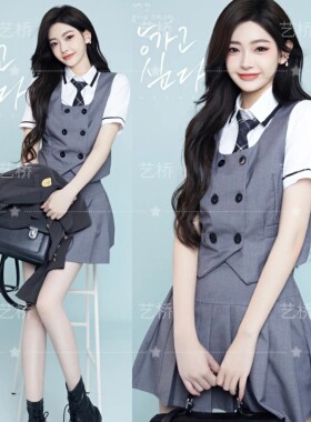 新款韩系小清新JK制服写真主题服装文艺范学院风女孩艺术照摄影服