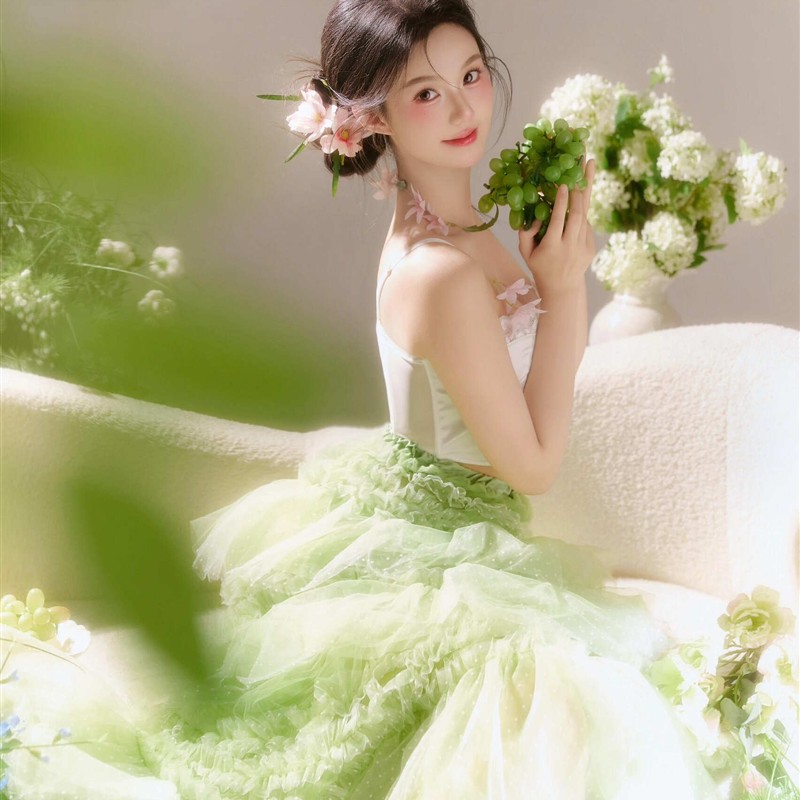 韩系小清新氛围感芭蕾清纯少女纯欲风个人肖像艺术照影楼摄影服装