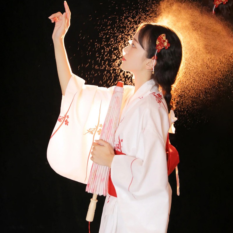 新款服饰闺蜜服装主题拍摄服装改良式和服风传统唯美神明少女和服