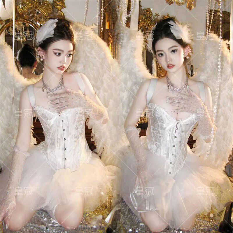 碎钻白天鹅芭蕾舞公主风写真短裙影楼新款少女个人艺术照摄影服装