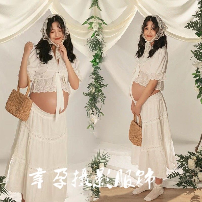 影楼新款孕妇照服装法式复古小清新甜美白色连衣裙孕妈咪摄影服装,户外/登山/野营/旅行用品,其他户外服装,淘宝优惠券,粉丝福利购,淘宝优惠卷