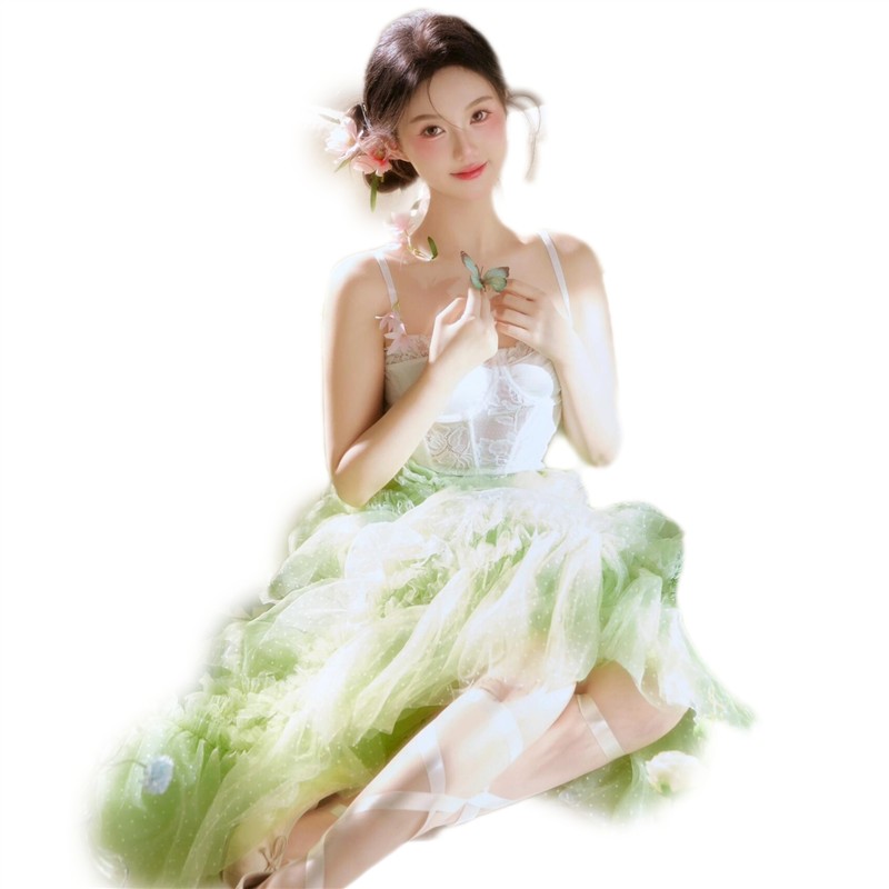 韩系小清新氛围感芭蕾清纯少女纯欲风个人肖像艺术照影楼摄影服装