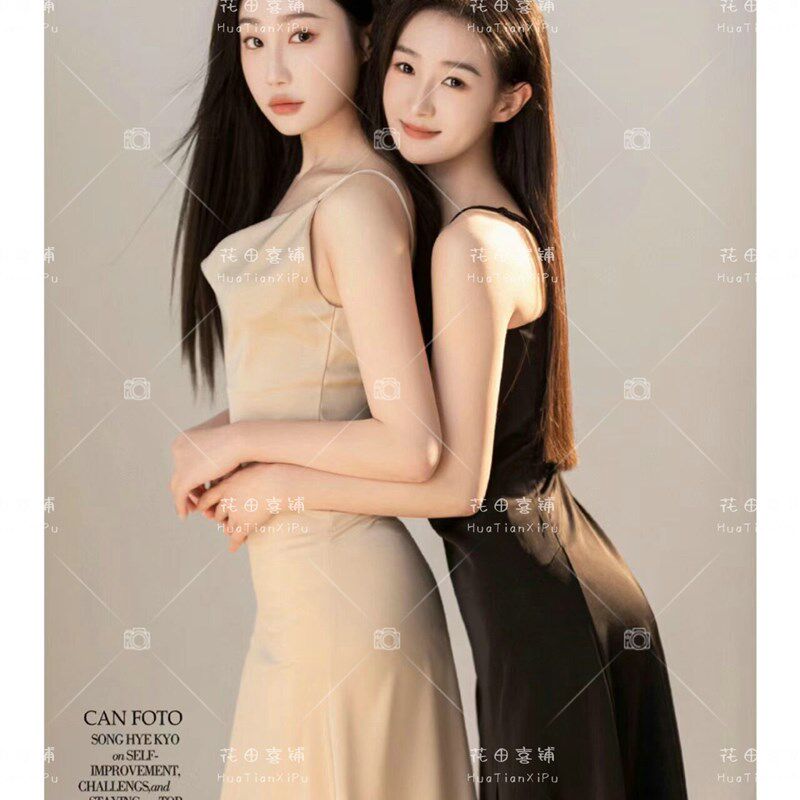新款照相馆闺蜜肖像写真性感私房主题拍摄服装时尚个性姊妹装吊带