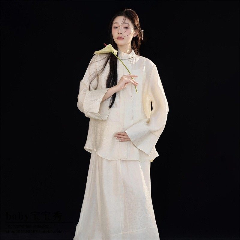 新中式两件套装国风重工盘扣刺绣复古长袖衬衫半身裙影楼孕妈妈,个性定制/设计服务/DIY,动漫/cos制服定制/加工,淘宝优惠券,粉丝福利购,淘宝优惠卷