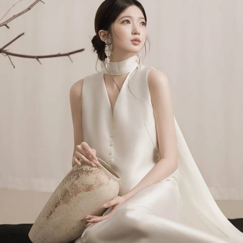 孕妇照服装照相馆新款高级感孕妈咪大肚时尚礼服孕妇照衣服在家拍