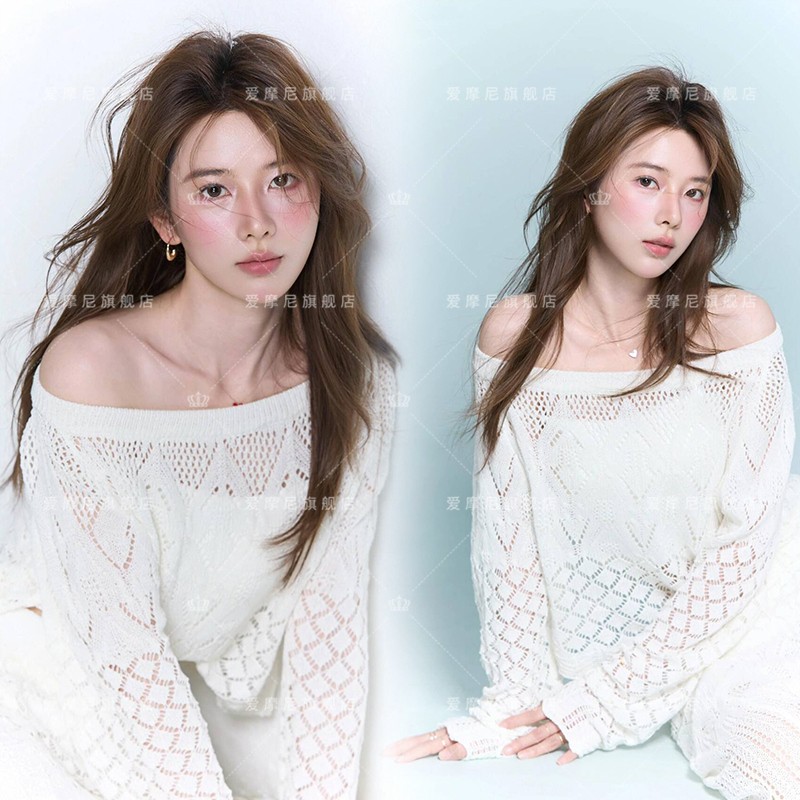 影楼新款韩系慵懒风肖像写真毛衣氛围感少女纯欲氧气感艺术照摄影