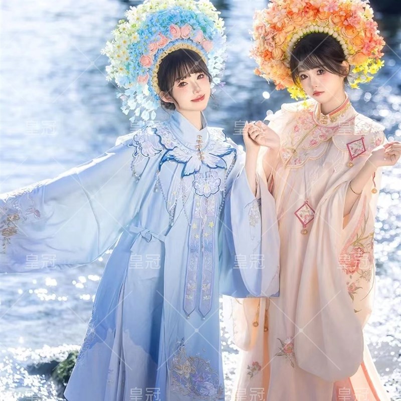 泉州簪花少女服装浔浦女服装明制汉服马面裙云南旅拍摄影写真服饰