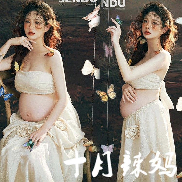 影楼主题孕妇照服装复古油画风韩系氛围感孕妈咪大肚照衣服在家拍,男装,其他民族服装,淘宝优惠券,粉丝福利购,淘宝优惠卷