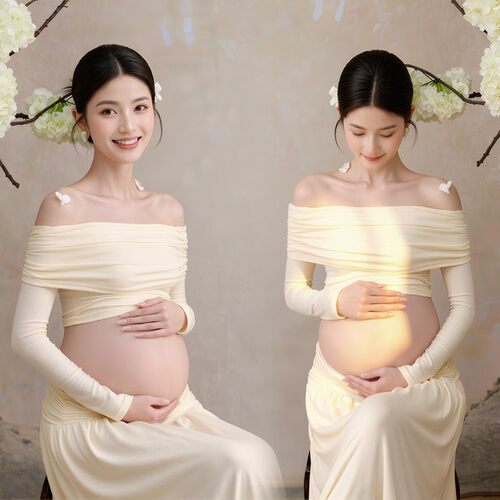影楼新款主题服装温柔简约氛围孕妈咪个性写真高级摄影艺术照服装