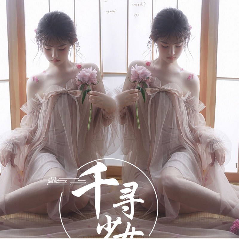 新款纯欲风少女写真主题服装时尚简约慵懒风私房艺术照摄影拍照服