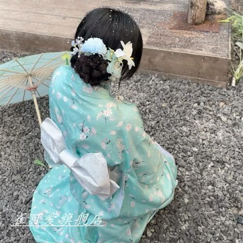 新款日式和服女正装日系主题写真摄影服装神明少女和风拍照连衣裙