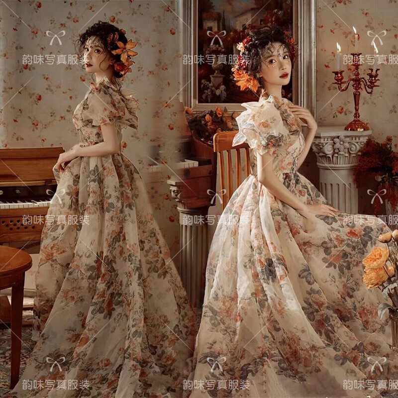 影楼新款个人写真服装法式巴洛克风复古油画风高级感艺术照摄影服